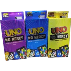 Uno No Mercy Mattel Games UNO Show ‘em No Mercy Card Game for Kids Adults and Family Parties and Travel With Extra Cards - Rokomari